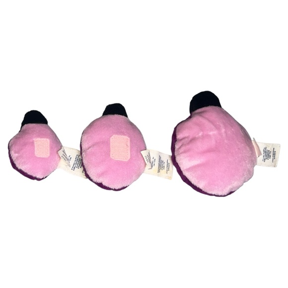 Baby Gap Stacking Purple Ladybug Rattle 2001 Set Of 3 Plush Baby Toys - Picture 6 of 6